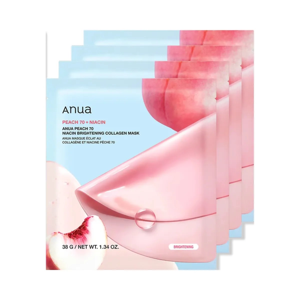 ANUA Peach 70 Niacin Brightening Collagen Mask - HypeFly India View 1