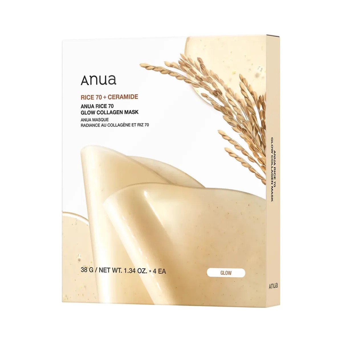ANUA Rice 70 Glow Collagen Mask - HypeFly India View 2