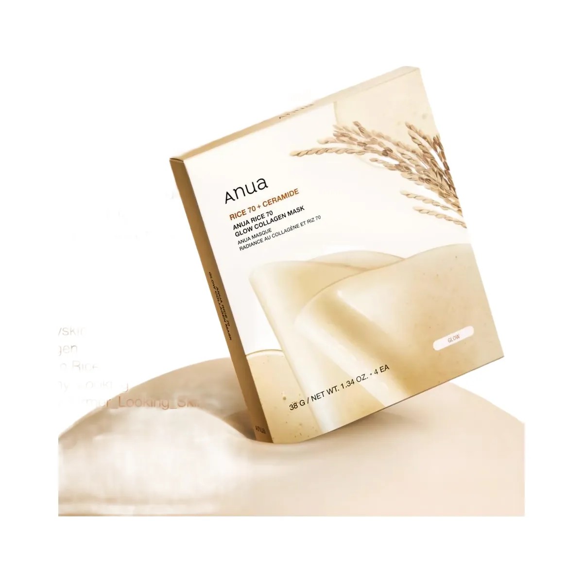 ANUA Rice 70 Glow Collagen Mask - HypeFly India View 3