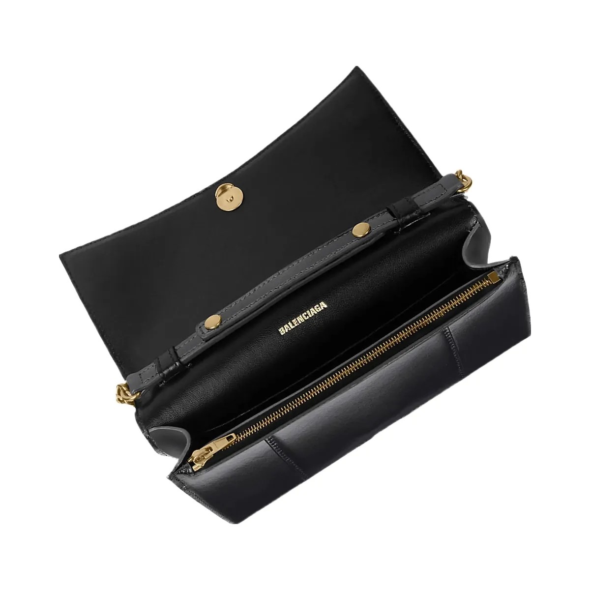 Balenciaga Hourglass Box Leather Wallet on Chain - HypeFly India View 5