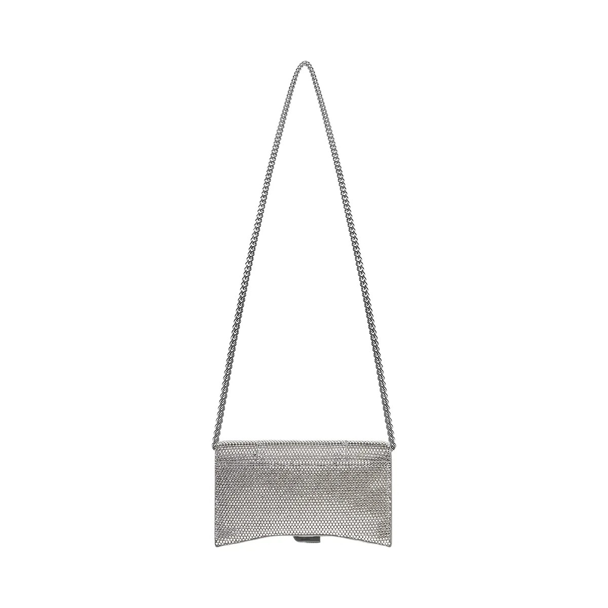 Balenciaga Hourglass Wallet On Chain With Rhinestones - HypeFly India View 4
