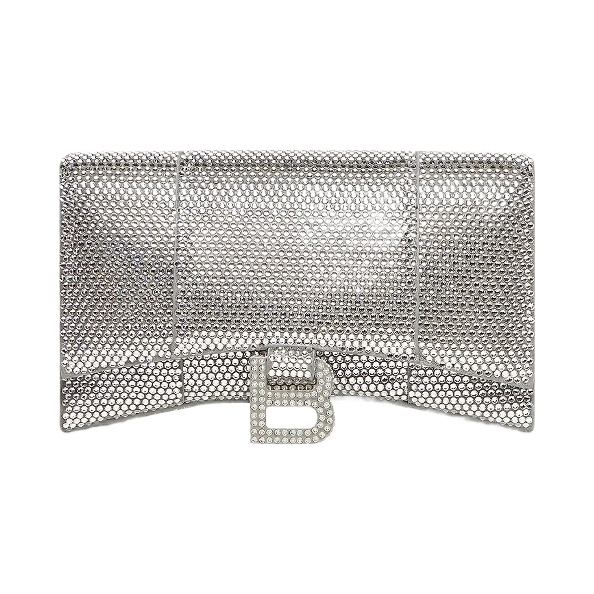 Balenciaga Hourglass Wallet On Chain With Rhinestones - HypeFly India View 6