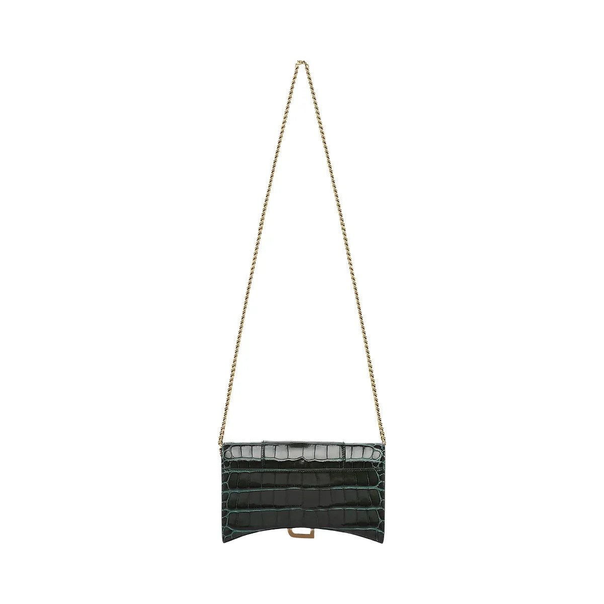 Balenciaga Hourglass Wallet with Chain Crocodile Embossed - HypeFly India View 4