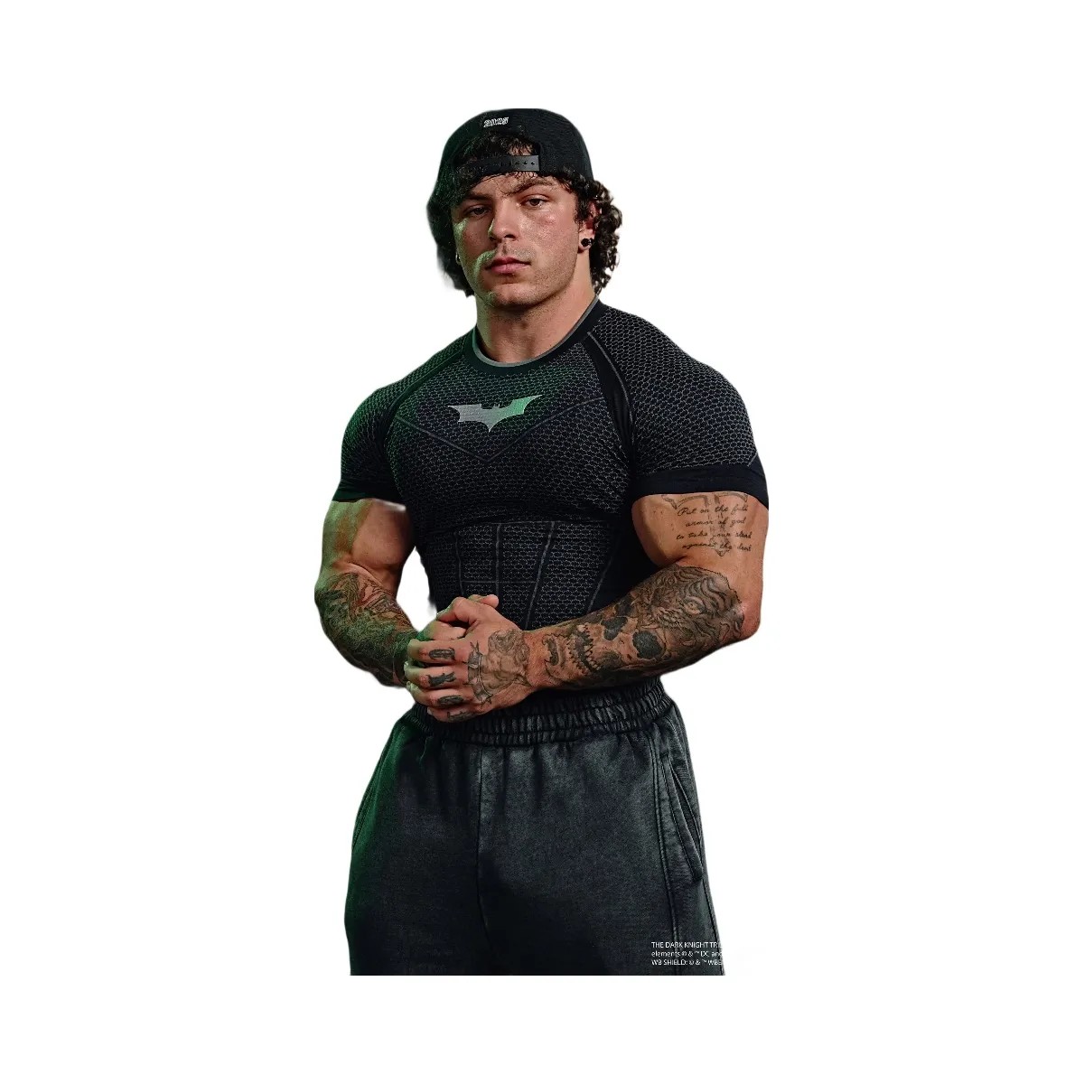 YoungLA Batman Compression Tees 'Black' - HypeFly India View 2