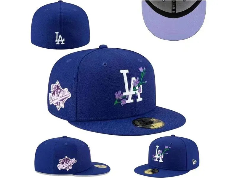 New Era LA Dodgers Bloom Fitted Blue - HypeFly India View 1