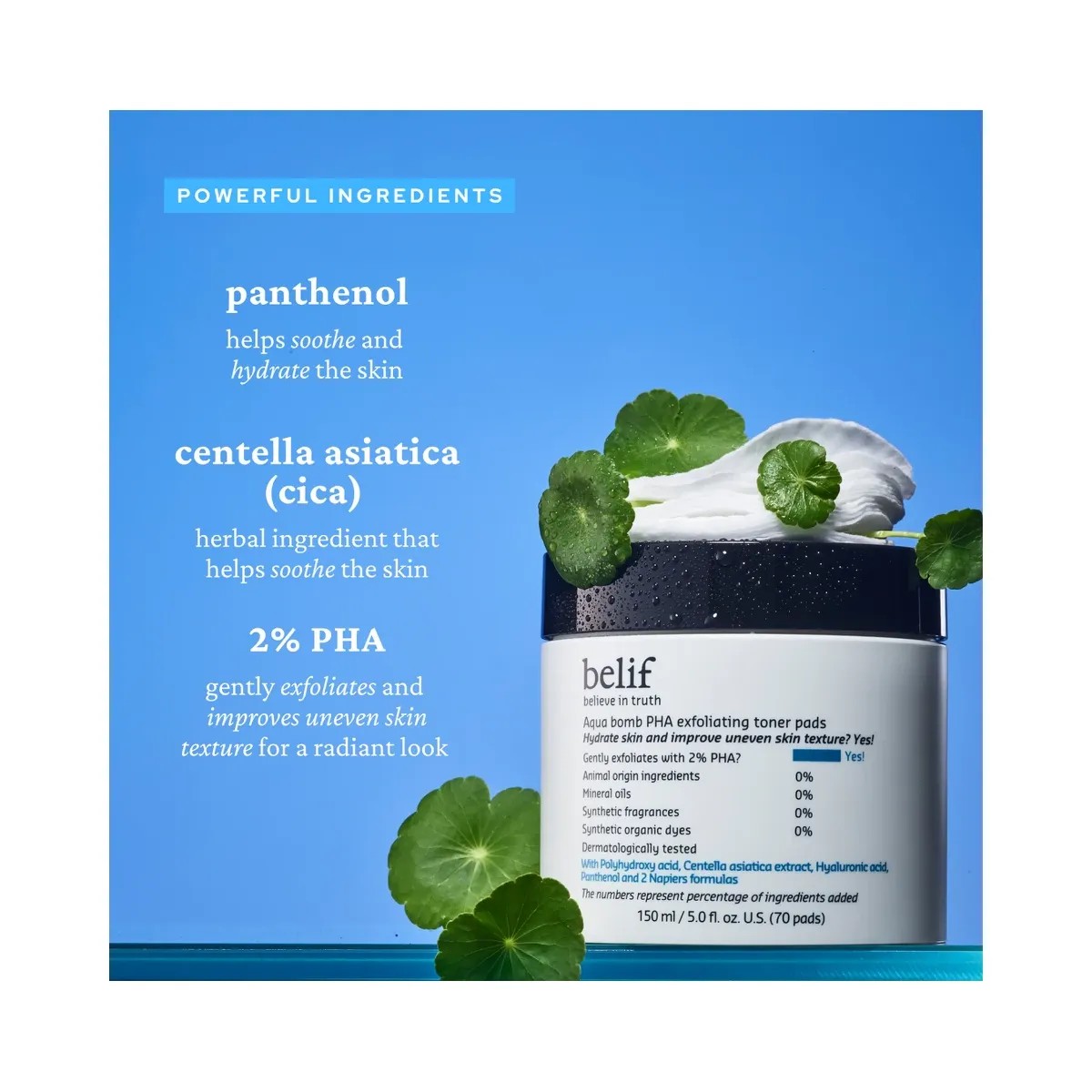 belif Aqua Bomb PHA Exfoliating Toner Pads - HypeFly India View 3