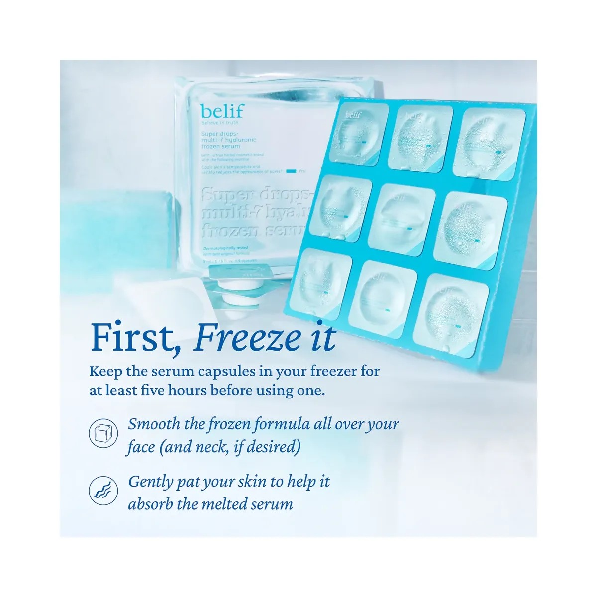 belif Super Drops Multi-7 Hyaluronic Frozen Serum - HypeFly India View 5