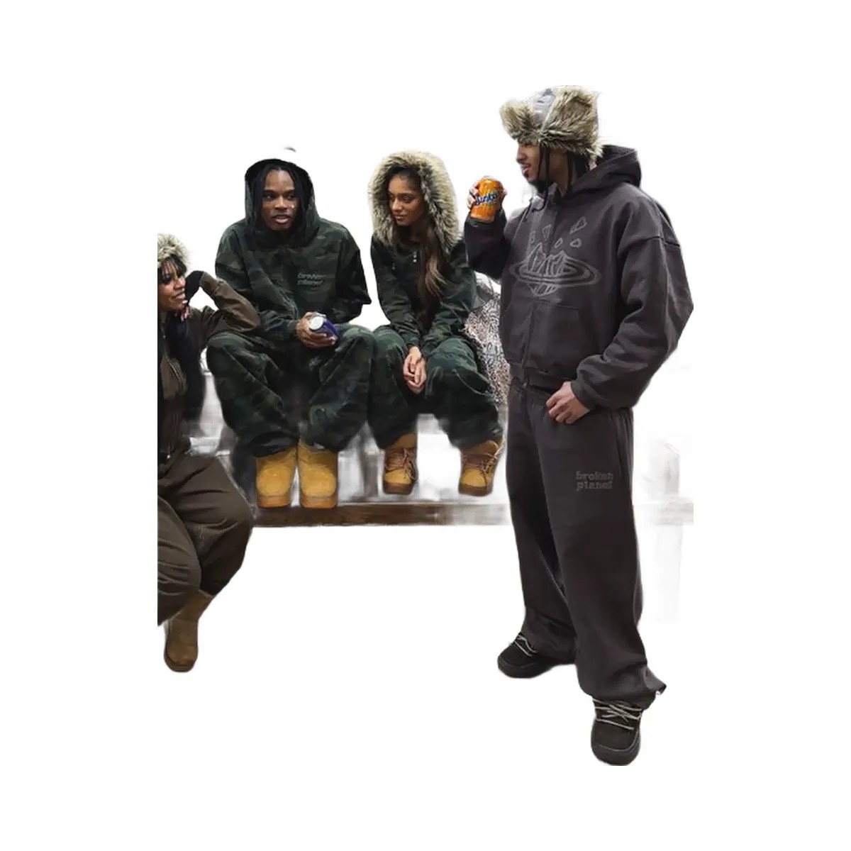 Broken Planet Zip Up Hoodie - HypeFly India View 3