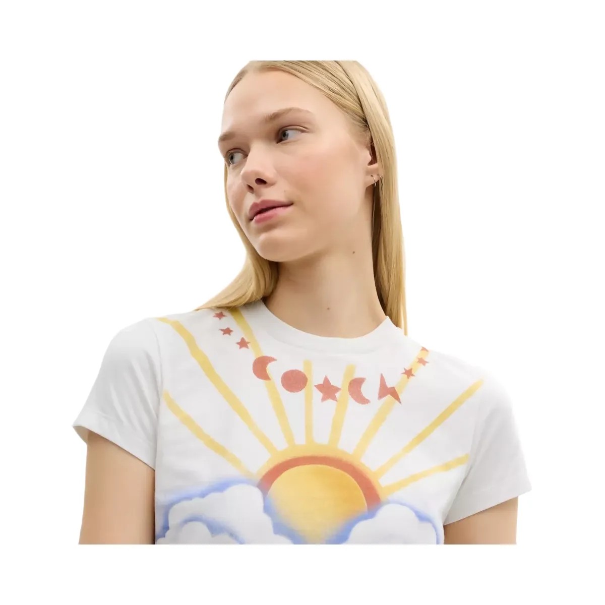 Coach Airbrush 90's Fit T-Shirt In Organic Cotton in Yellow - HypeFly India View 4