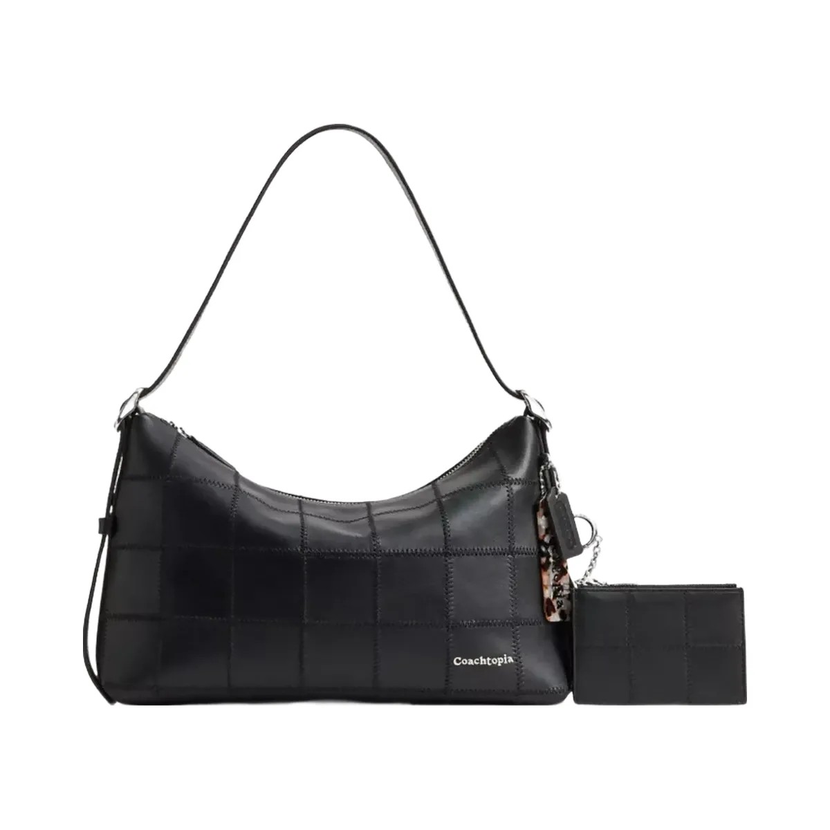 Coach Alter/Ego Zip Card Case With Key Ring in Black - HypeFly India View 4