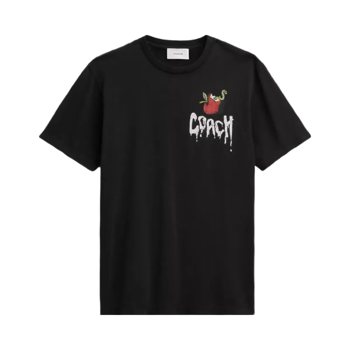 Coach Apple Classic T-Shirt In Organic Cotton in Black - HypeFly India View 1