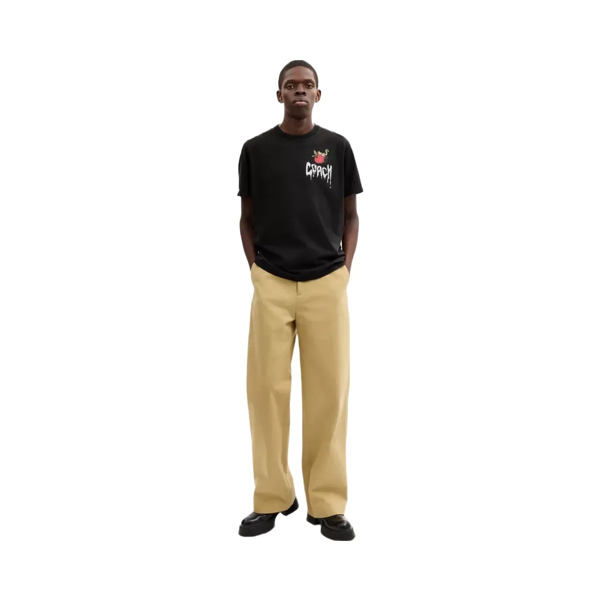 Coach Apple Classic T-Shirt In Organic Cotton in Black - HypeFly India View 2