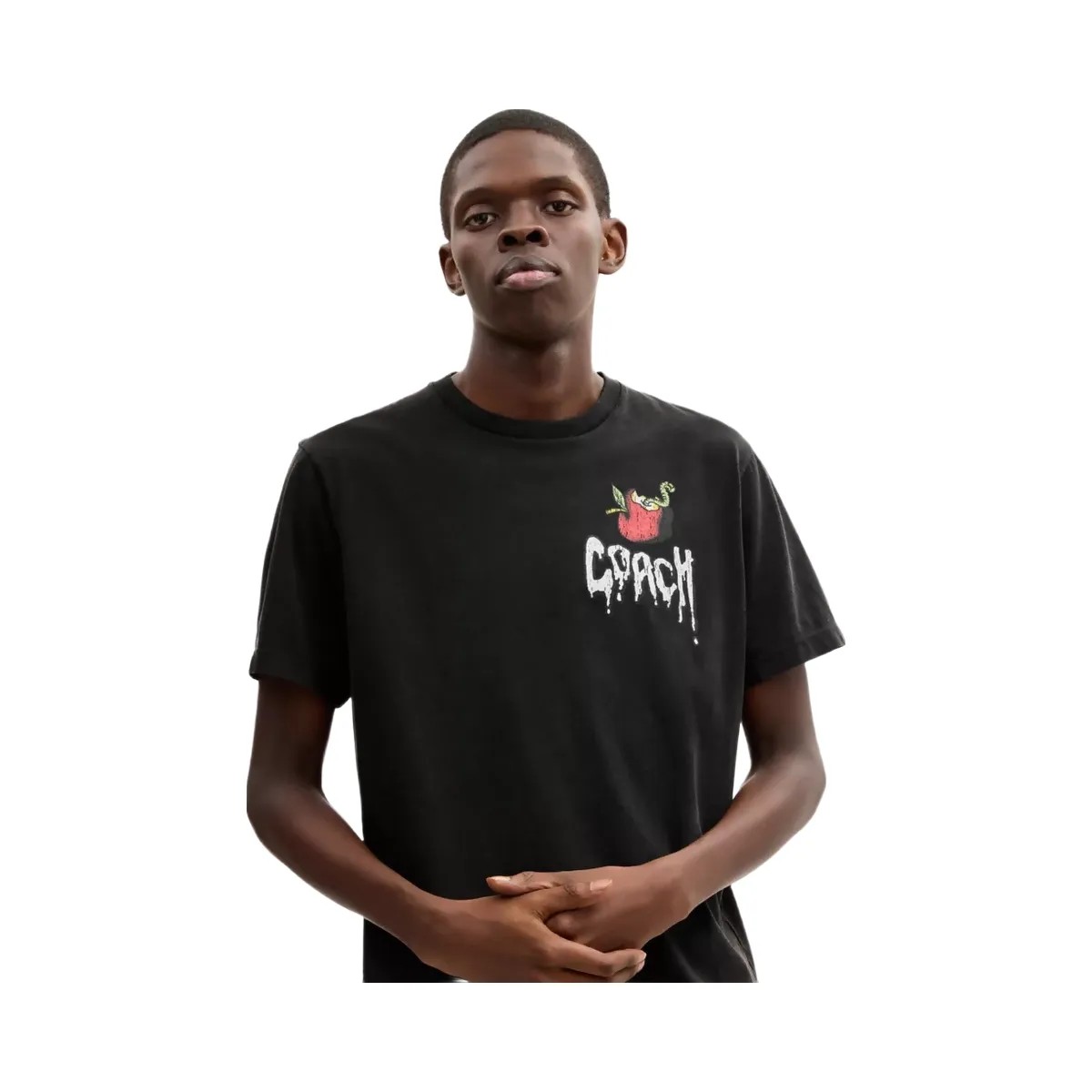 Coach Apple Classic T-Shirt In Organic Cotton in Black - HypeFly India View 4