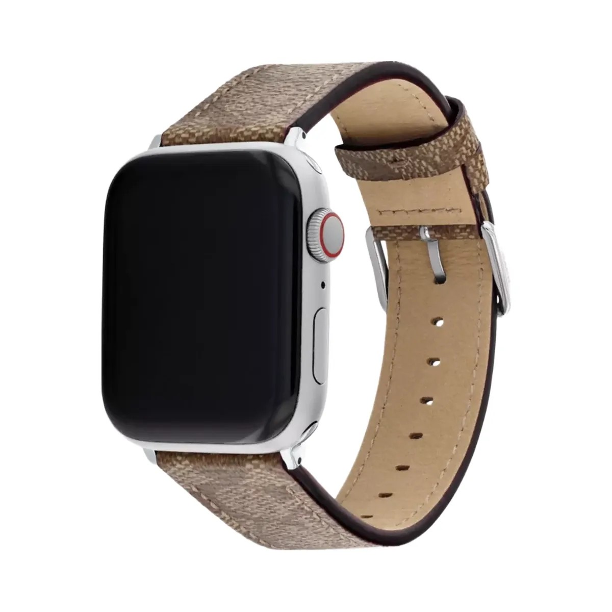 Coach Apple Watch® Strap, 42 Mm And 44 Mm in Khaki - HypeFly India View 2
