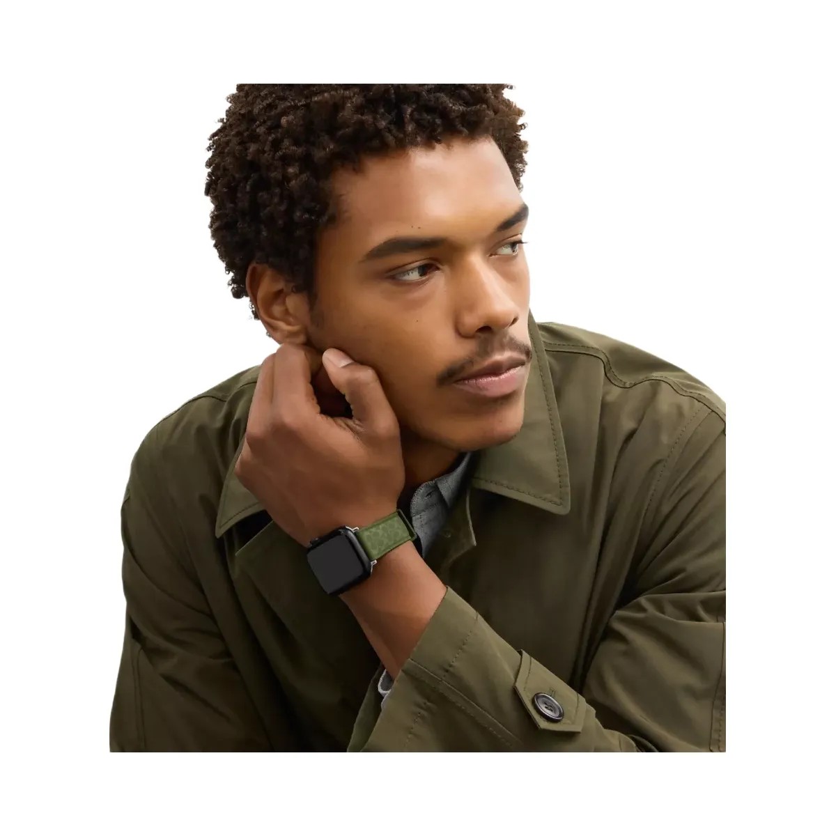 Coach Apple Watch® Strap Gift Set, 42 Mm, 44 Mm, 45 Mm And 46 Mm in Green Black - HypeFly India View 6