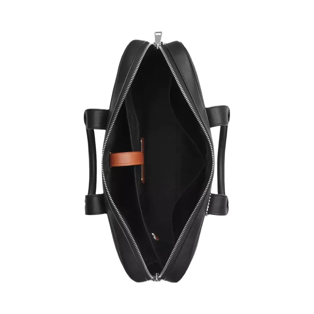 Coach Austin Brief In Signature Canvas in Silver Black Signature - HypeFly India View 4