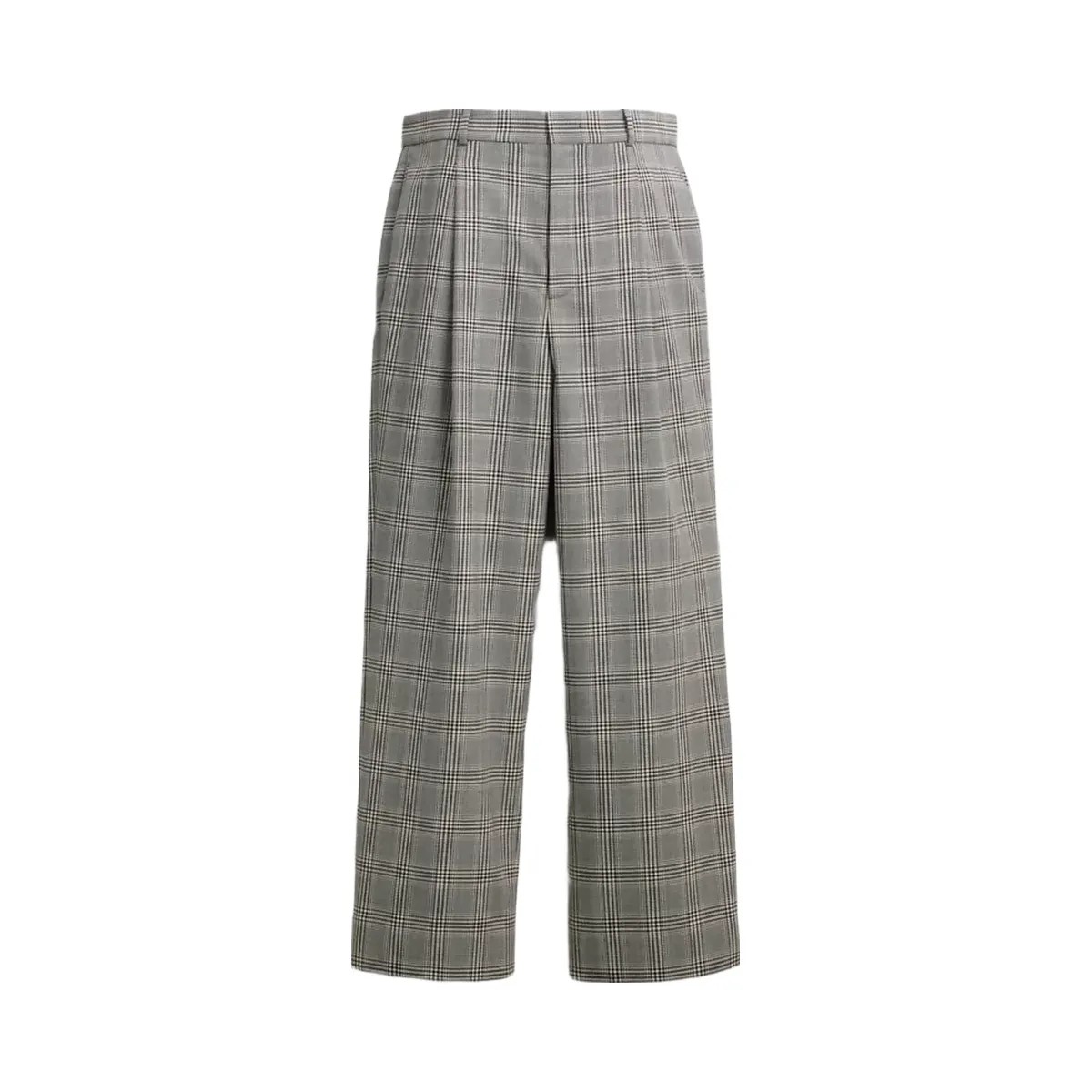 Coach Baggy Trousers in Grey Blue Plaid - HypeFly India View 1