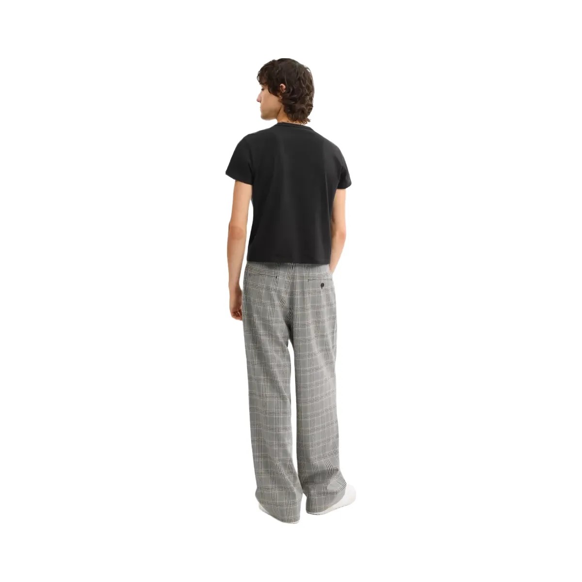 Coach Baggy Trousers in Grey Blue Plaid - HypeFly India View 3