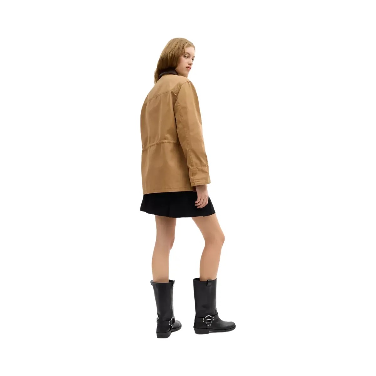 Coach Barn Jacket In Organic Cotton in Khaki - HypeFly India View 4