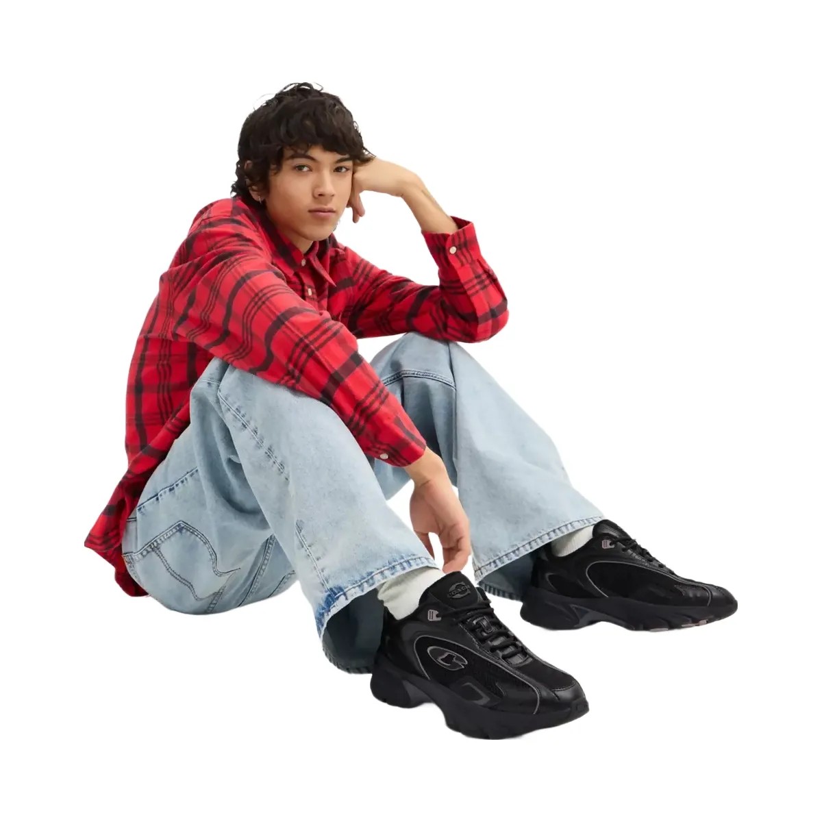 Coach Bolt Runner Sneaker in Black Chalk - HypeFly India View 6