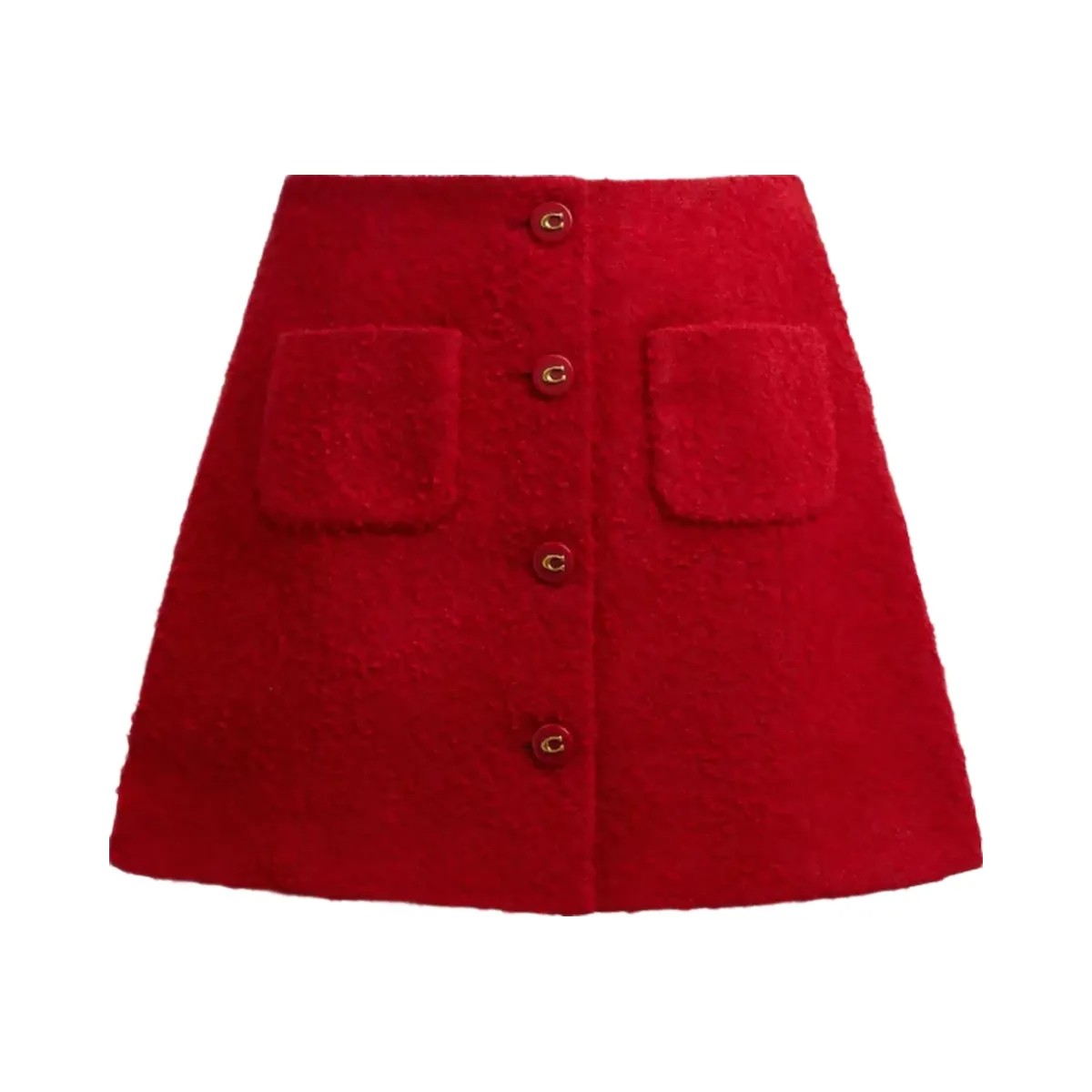 Coach Boucle Skirt in Red - HypeFly India View 1