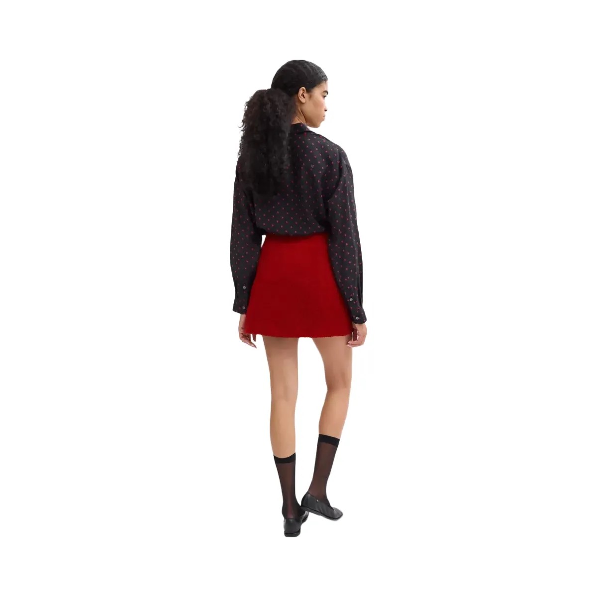 Coach Boucle Skirt in Red - HypeFly India View 3