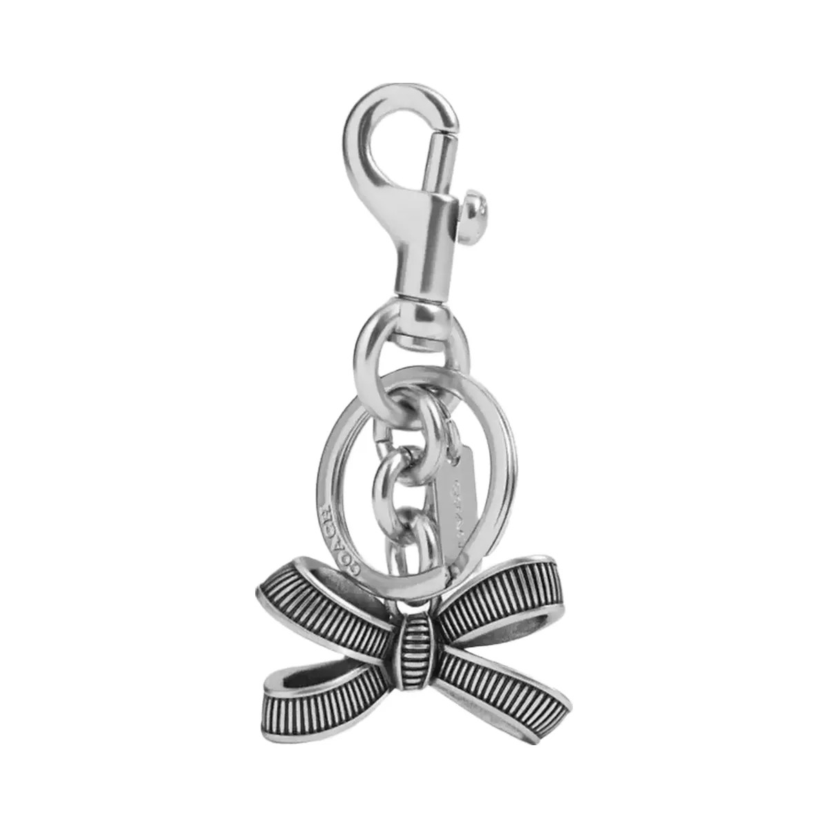 Coach Bow Bag Charm in Silver Silver - HypeFly India View 1