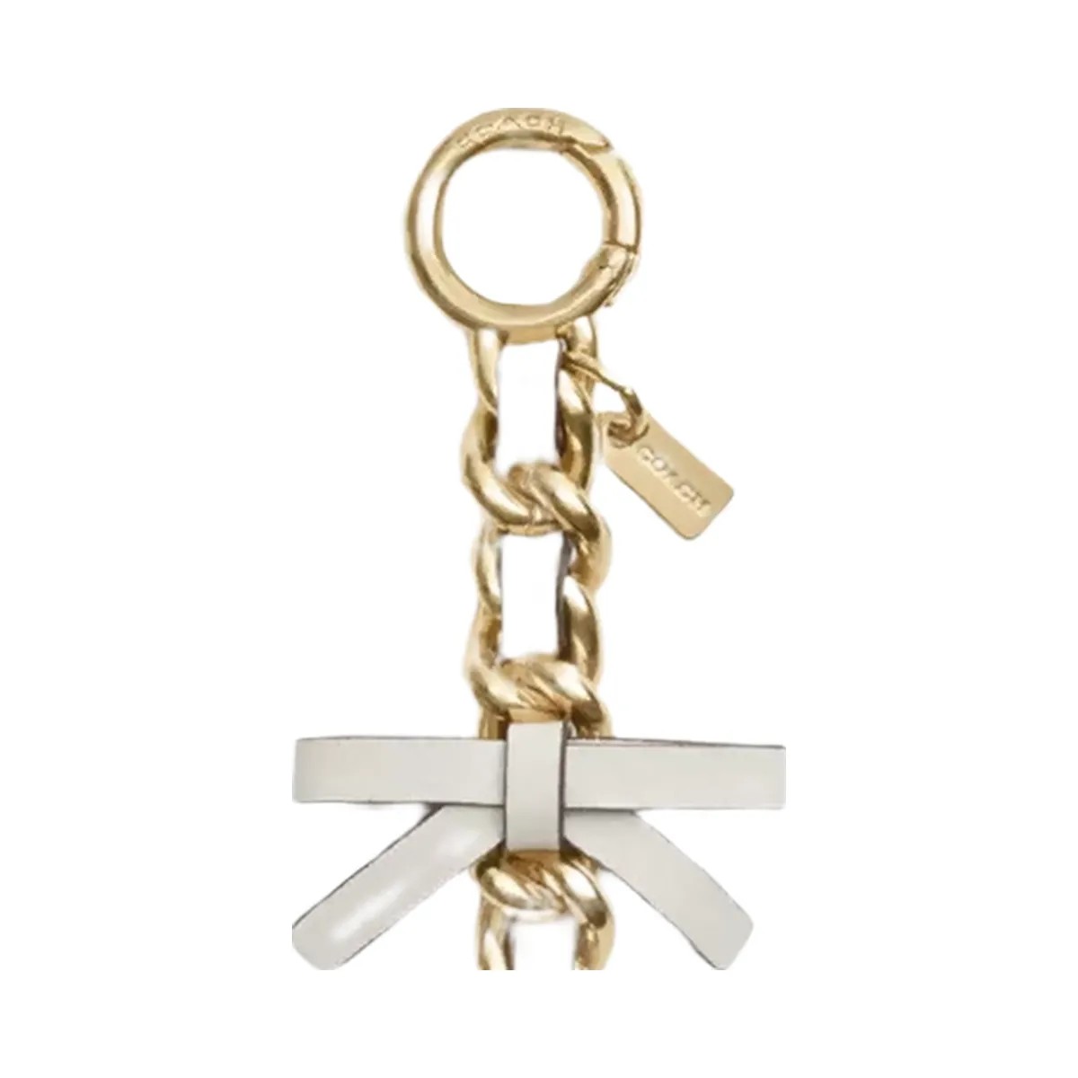 Coach Bow Strap Extender in Gold Chalk - HypeFly India View 1