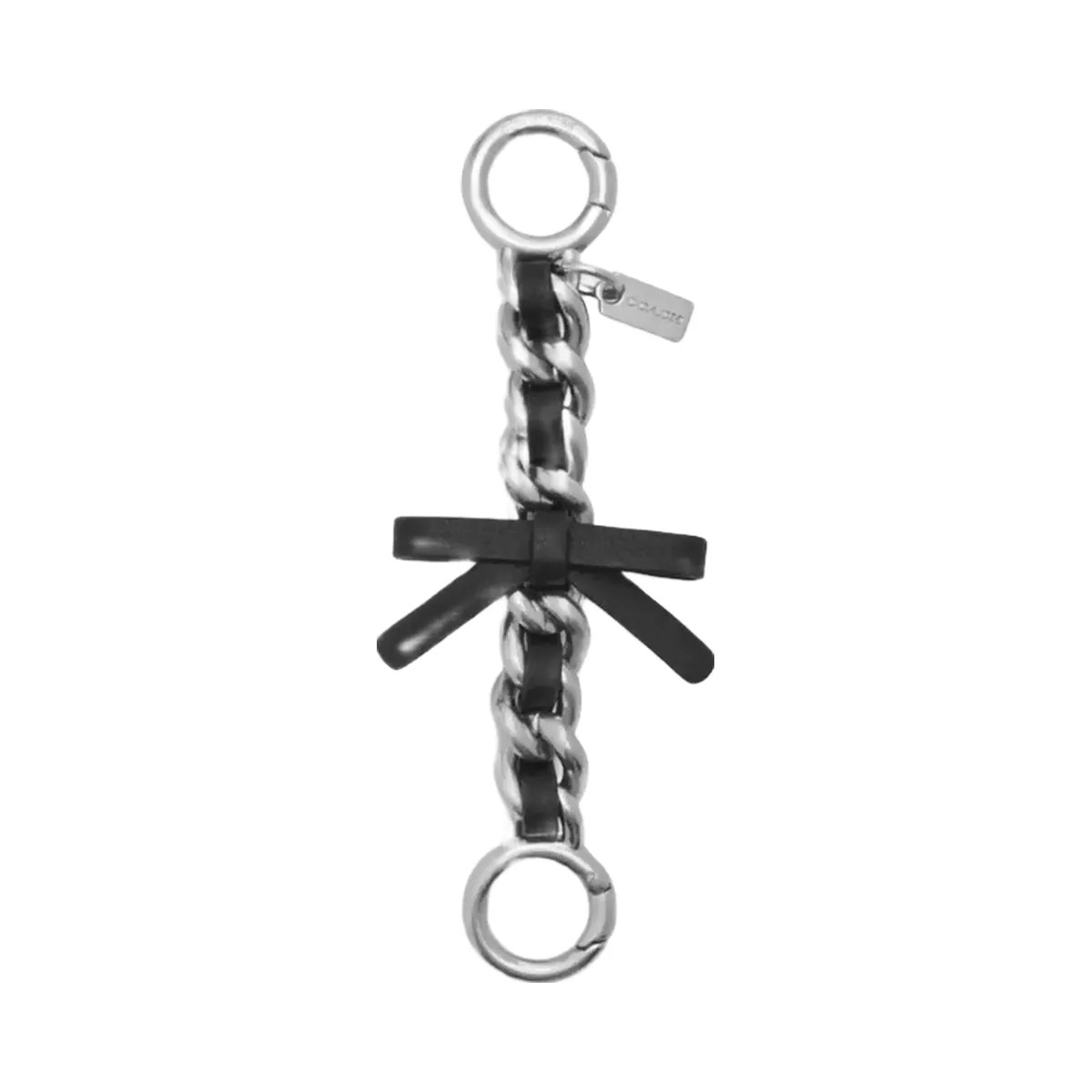 Coach Bow Strap Extender in Silver Silver Black - HypeFly India View 1