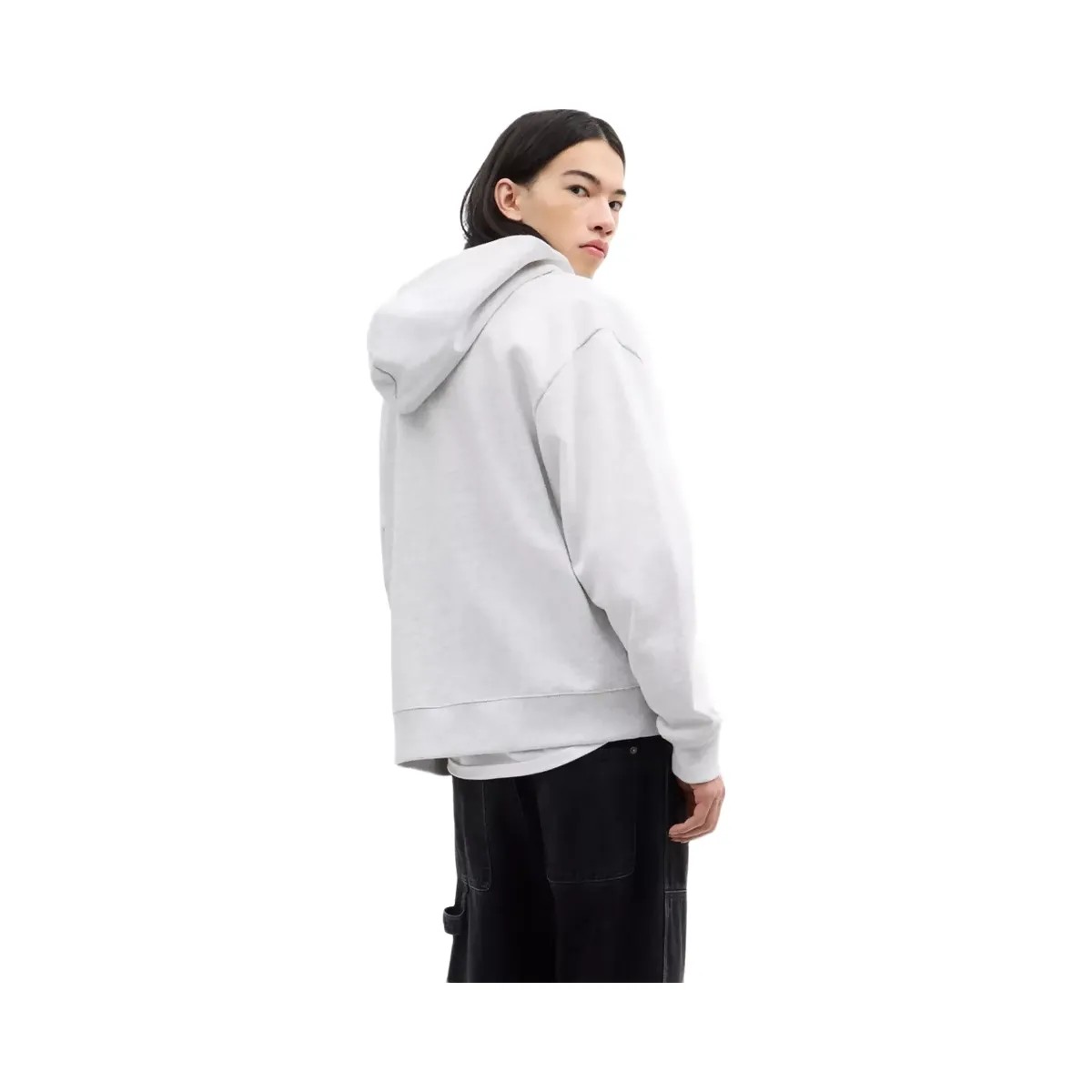 Coach Boxy Full Zip Hoodie in Heather Grey - HypeFly India View 3