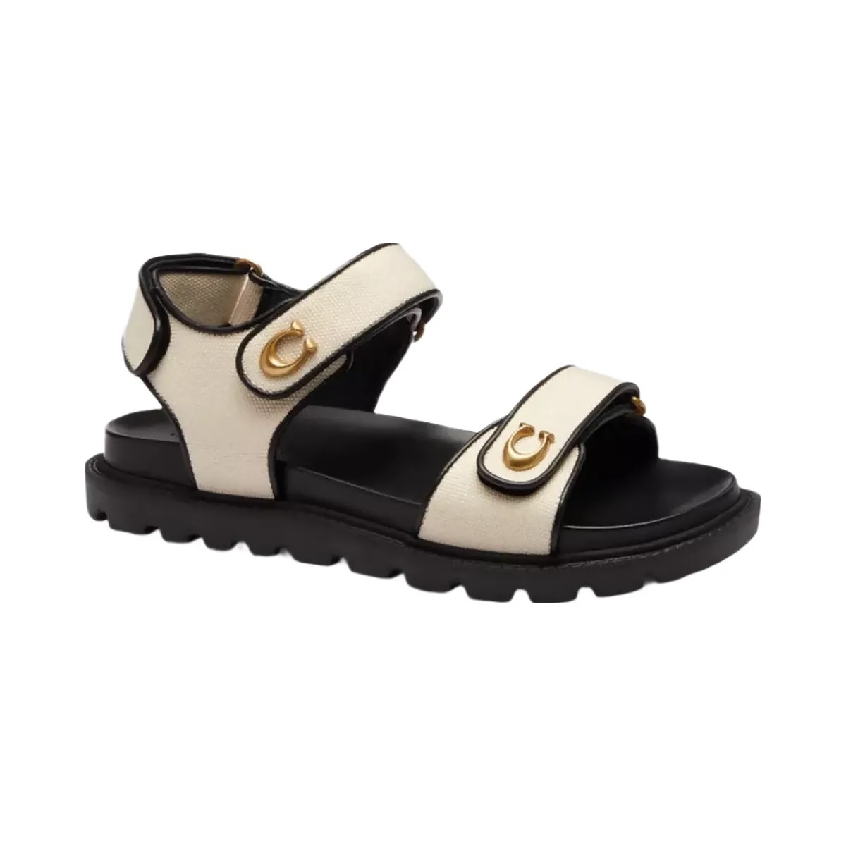 Coach Brynn Sandal in Chalk & Black - HypeFly India View 1