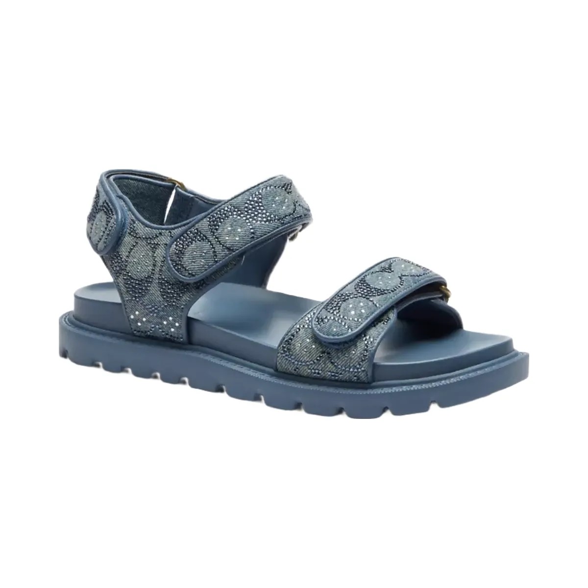 Coach Brynn Sandal In Crystal Signature Denim in Denim - HypeFly India View 1