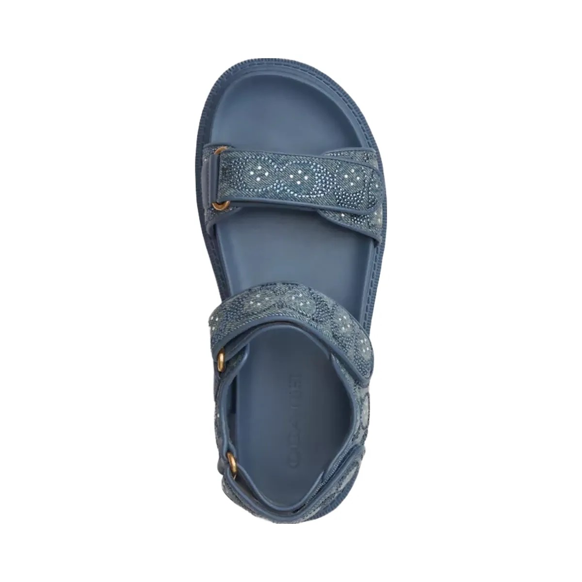 Coach Brynn Sandal In Crystal Signature Denim in Denim - HypeFly India View 3