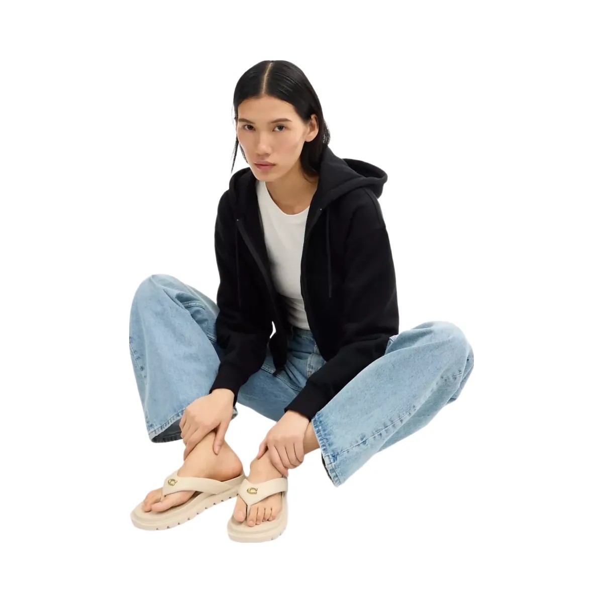Coach Brynn Thong Sandal in Chalk - HypeFly India View 6