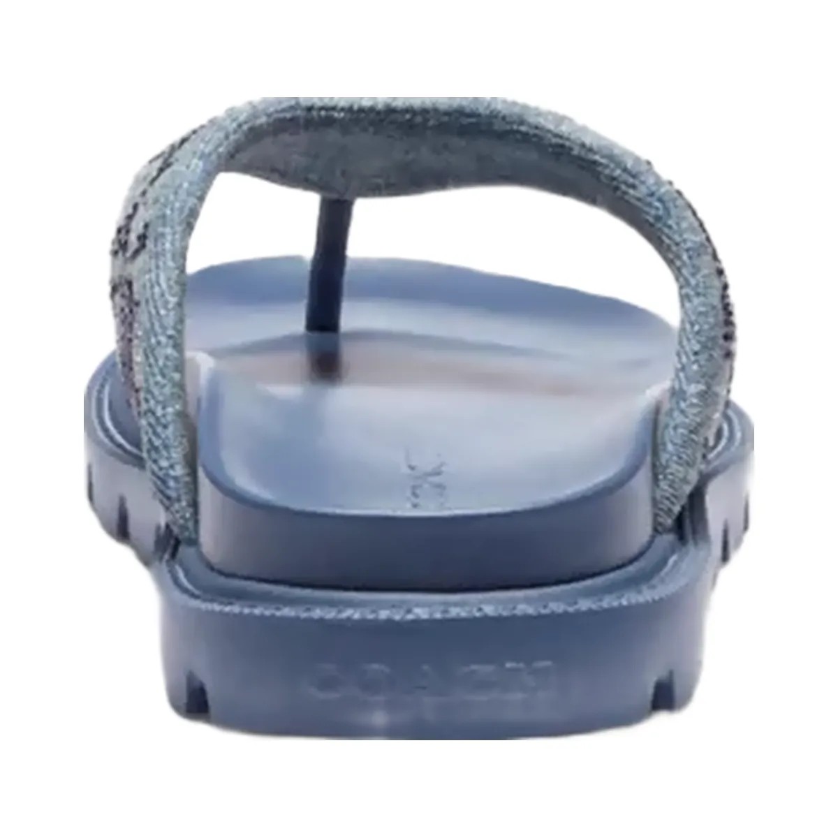 Coach Brynn Thong Sandal In Crystal Signature Denim in Denim - HypeFly India View 4
