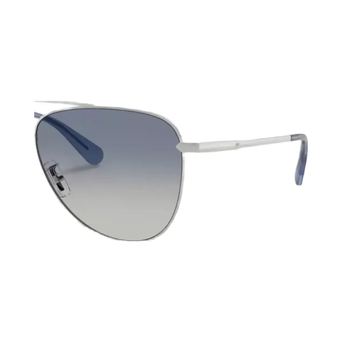 Coach C Hardware Metal Pilot Sunglasses in Silver Blue - HypeFly India View 1