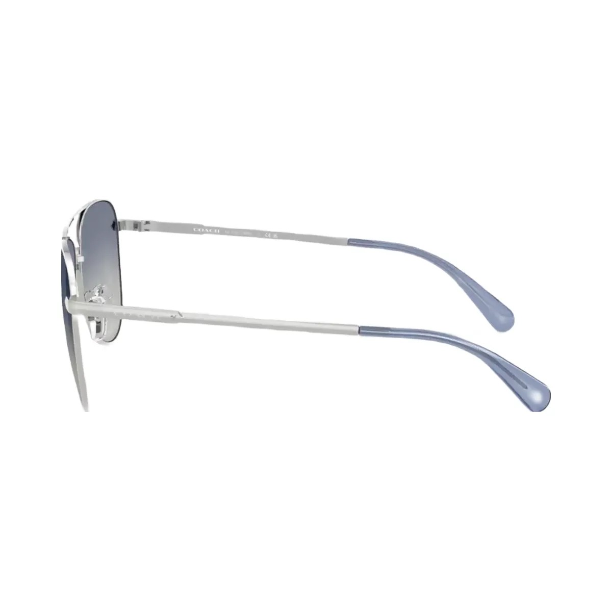 Coach C Hardware Metal Pilot Sunglasses in Silver Blue - HypeFly India View 4