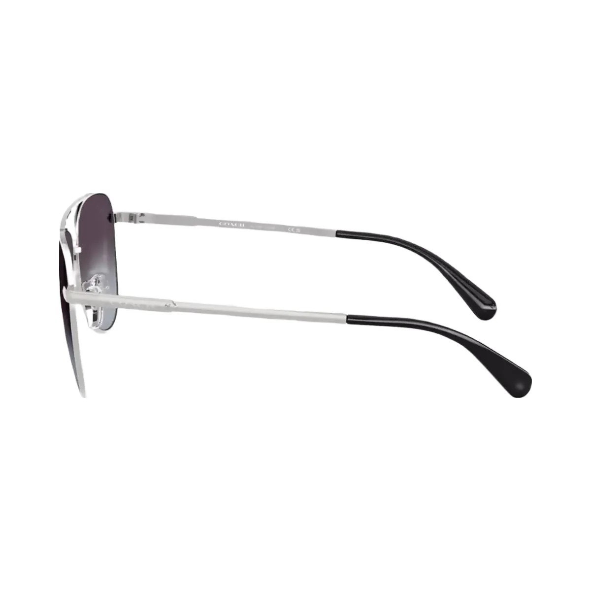 Coach C Hardware Metal Pilot Sunglasses in Silver Grey Gradient - HypeFly India View 4
