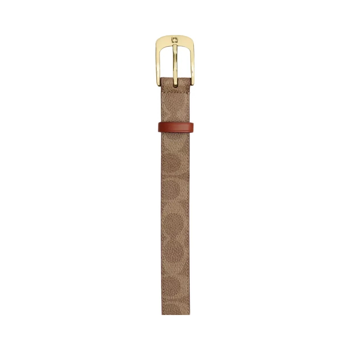 Coach C Harness Buckle Belt, 25 Mm in Gold Tan Caramel - HypeFly India View 2