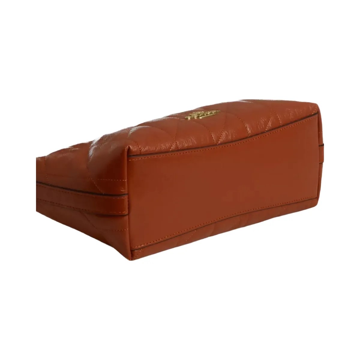 Coach Caitlin Shoulder Bag With Quilting And Charm in Gold Cinnamon - HypeFly India View 6