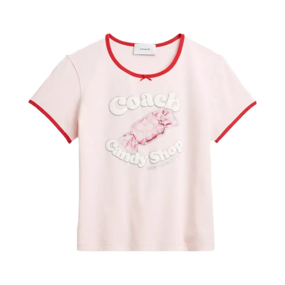 Coach Candy Shop Scoop Neck T-Shirt in Pink Multi - HypeFly India View 1