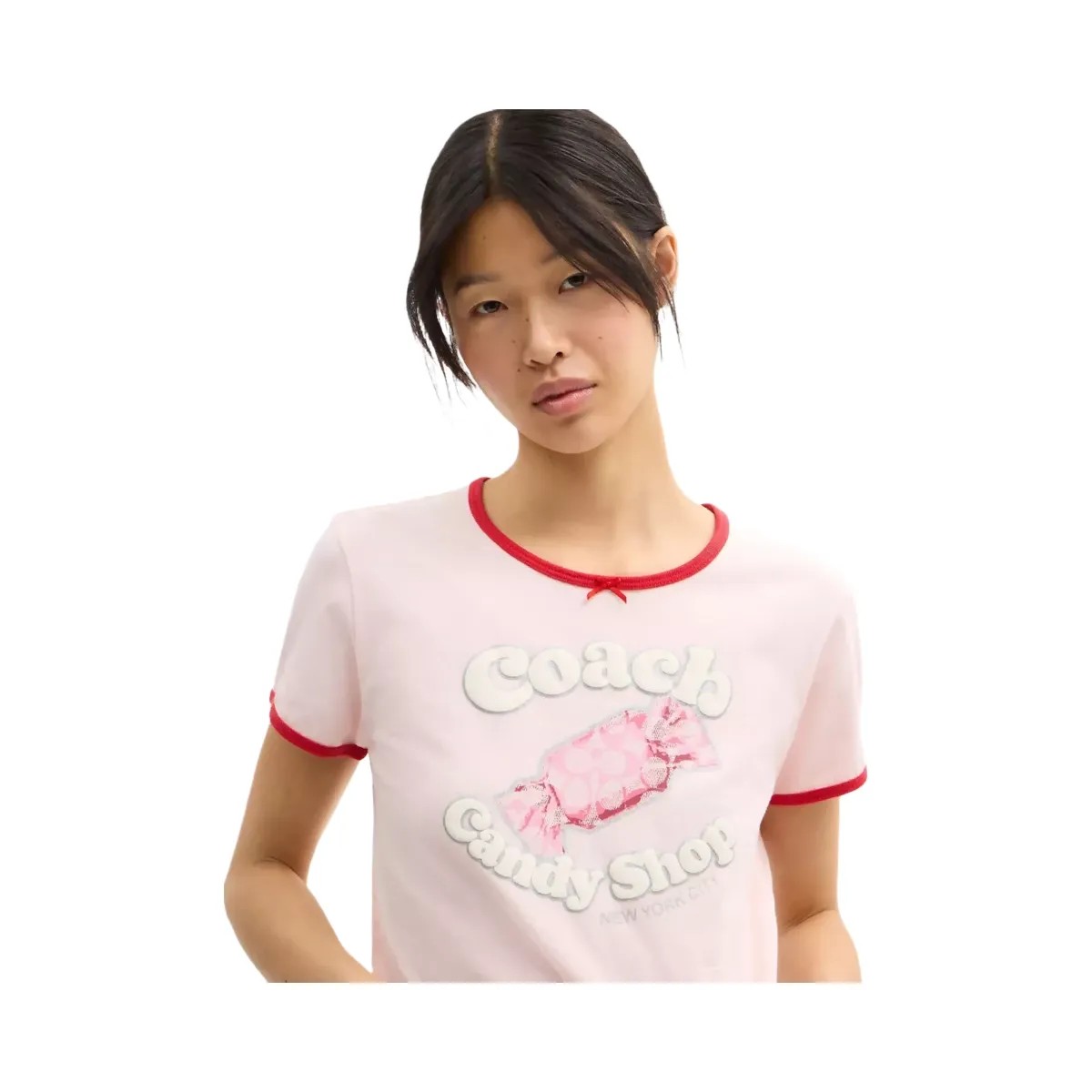 Coach Candy Shop Scoop Neck T-Shirt in Pink Multi - HypeFly India View 4