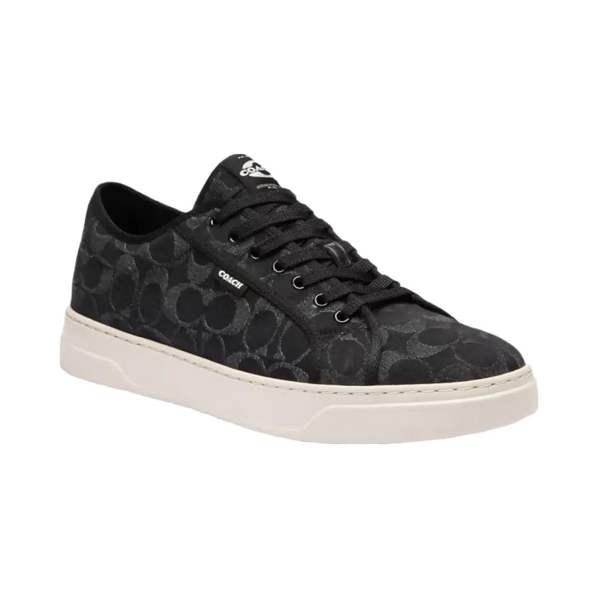 Coach Canvas Sneaker In Signature Denim in Black - HypeFly India View 1