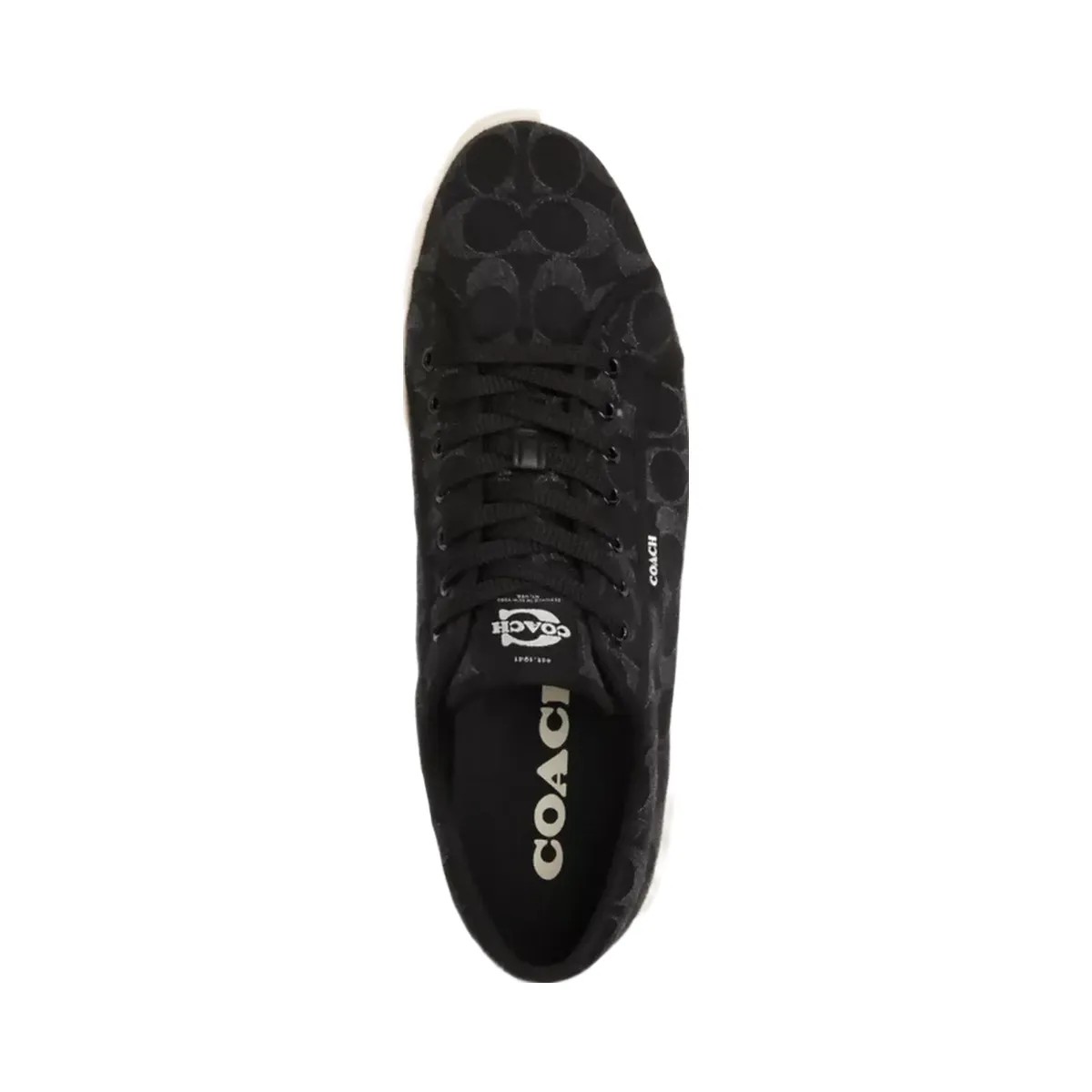 Coach Canvas Sneaker In Signature Denim in Black - HypeFly India View 3