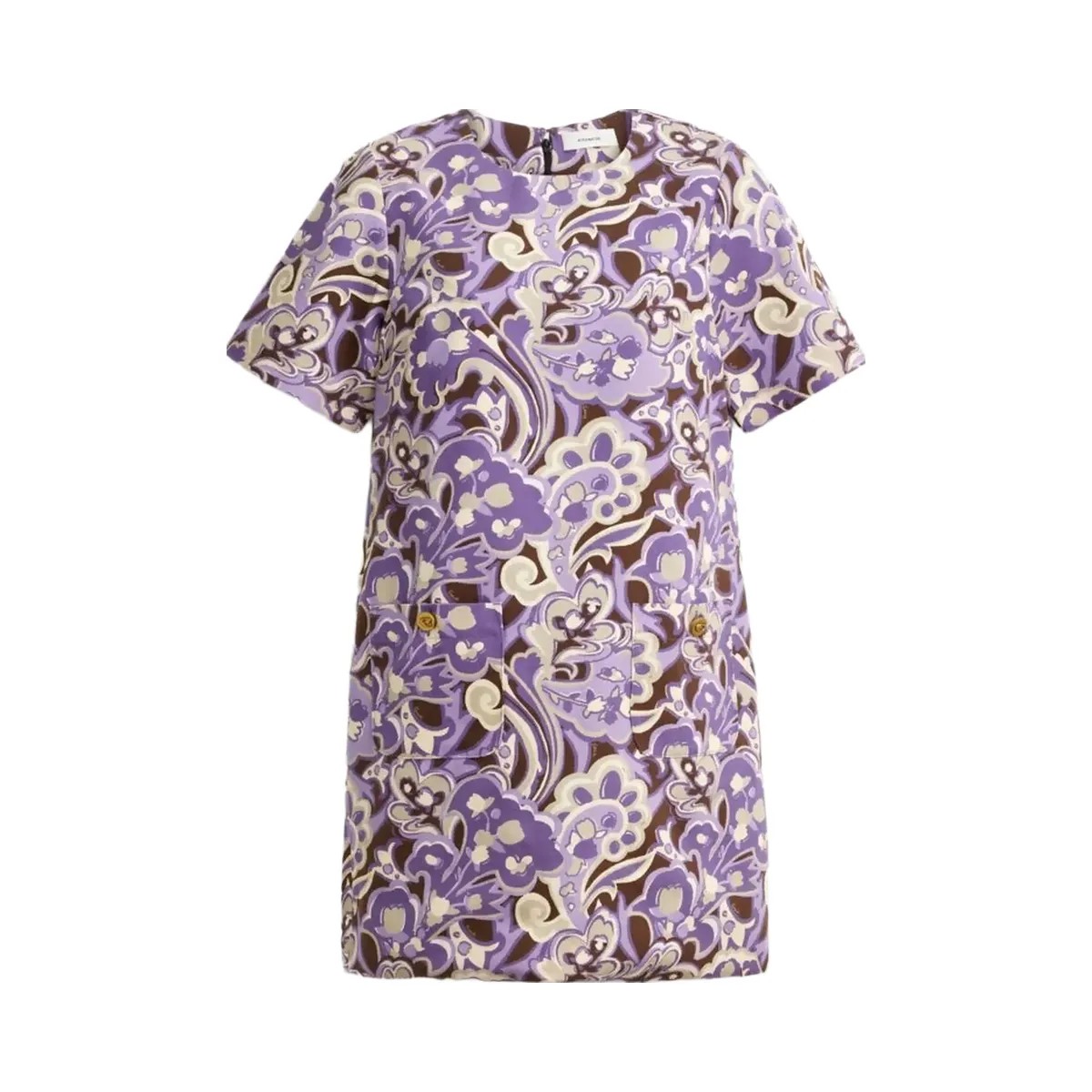 Coach Canvas T Shirt Dress In Regenerative Cotton Purple Paisley - HypeFly India View 1