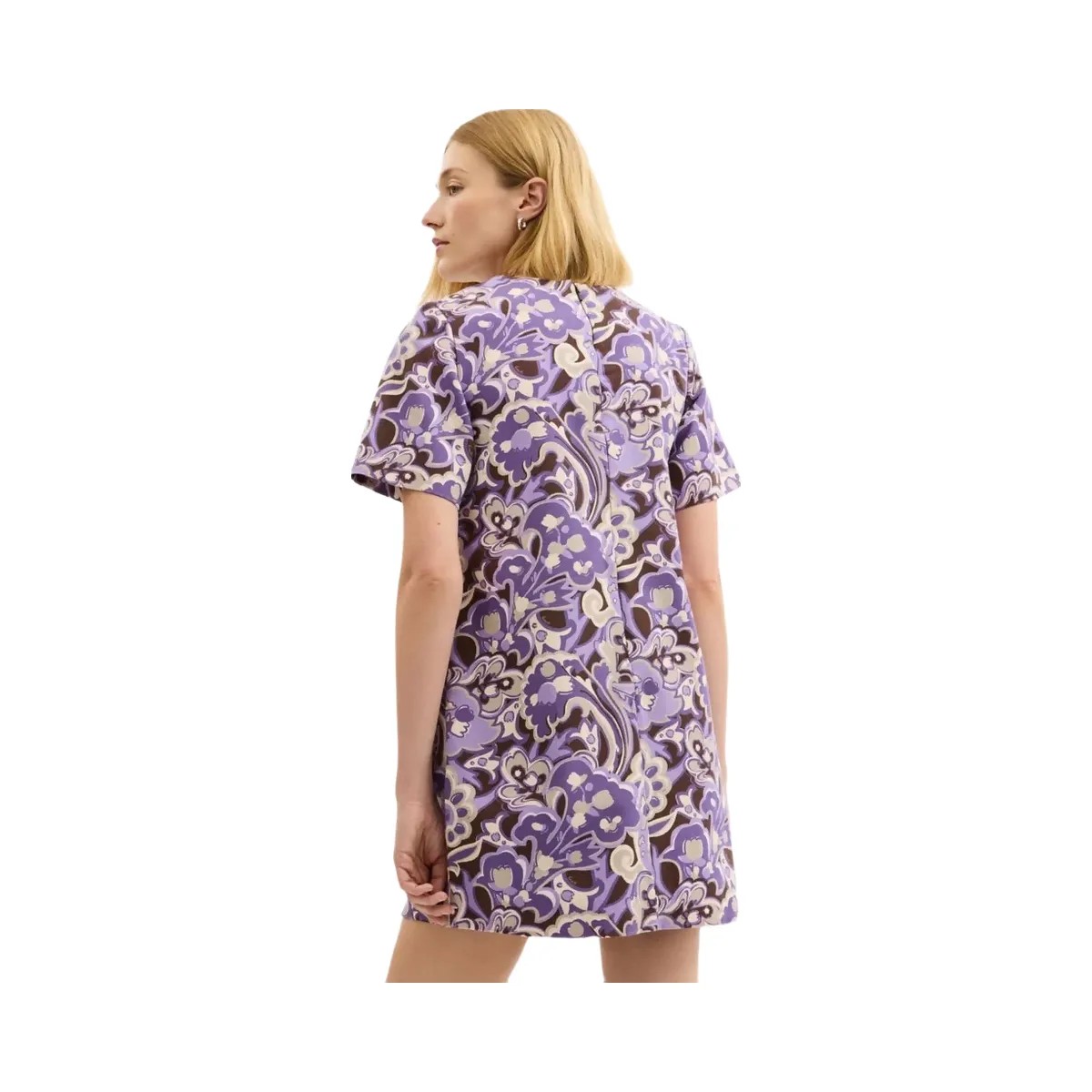 Coach Canvas T Shirt Dress In Regenerative Cotton Purple Paisley - HypeFly India View 3