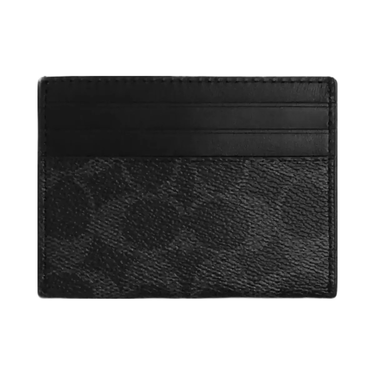 Coach Card Case In Signature Canvas in Black Signature - HypeFly India View 2