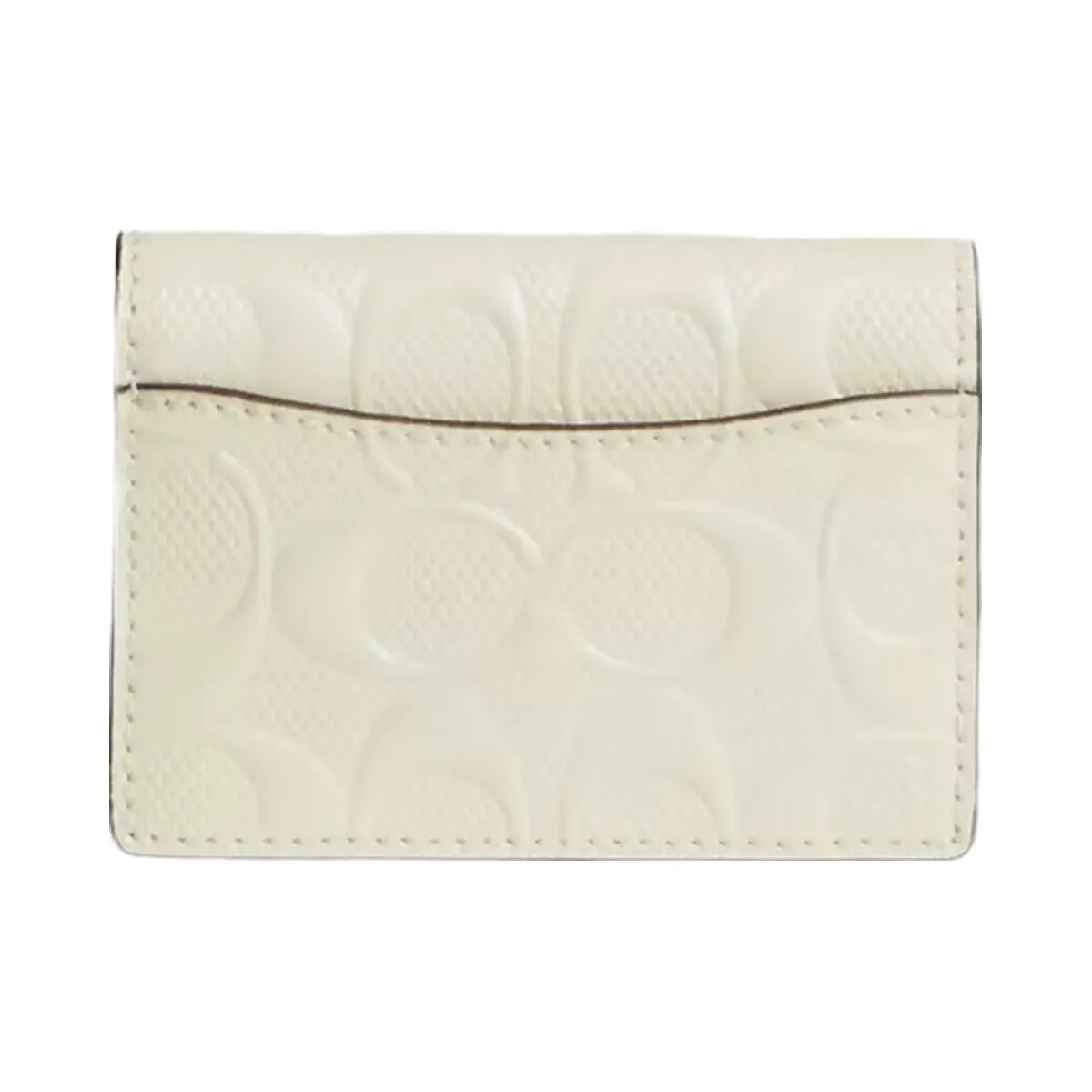 Coach Card Case With Charm In Signature Leather in Gold Light Lemon - HypeFly India View 2