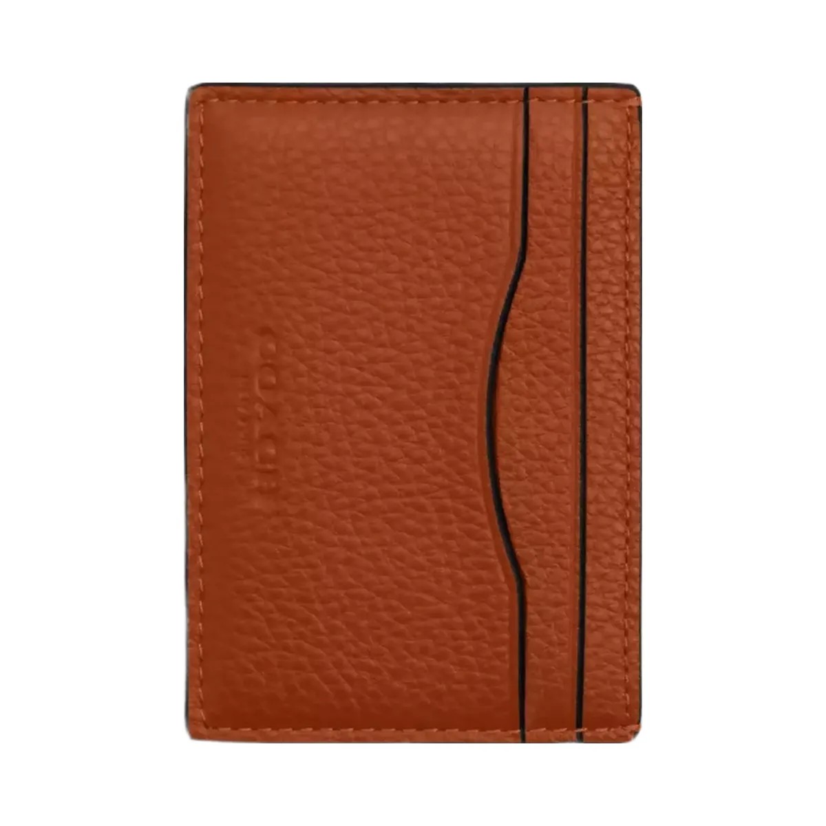 Coach Card Case With Money Clip in Silver Amber Brown - HypeFly India View 1