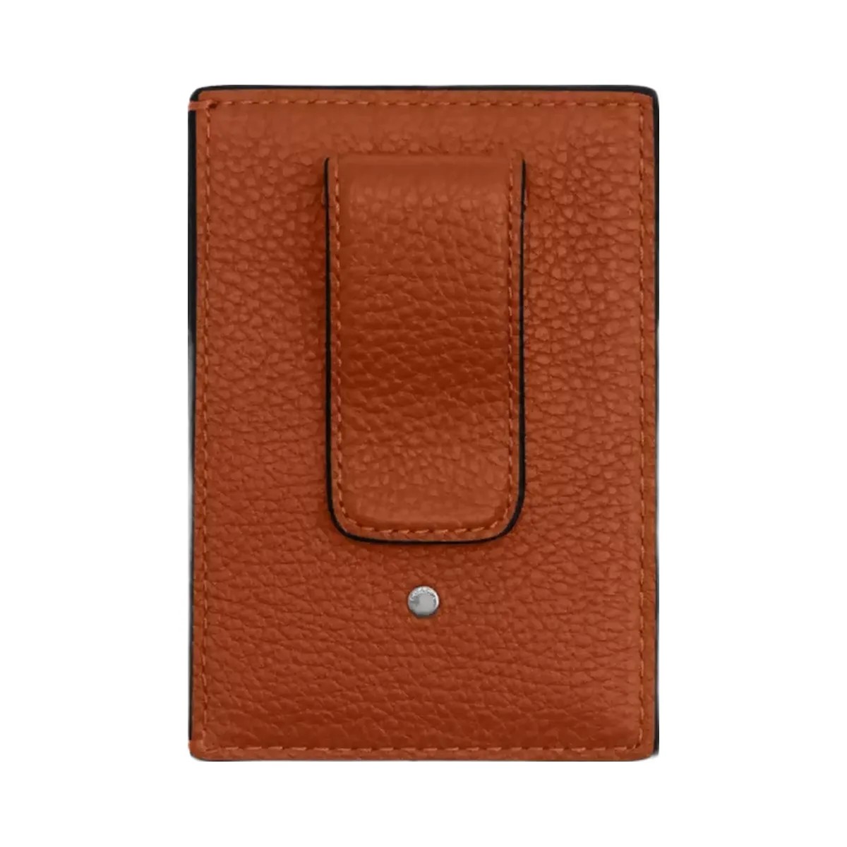 Coach Card Case With Money Clip in Silver Amber Brown - HypeFly India View 2